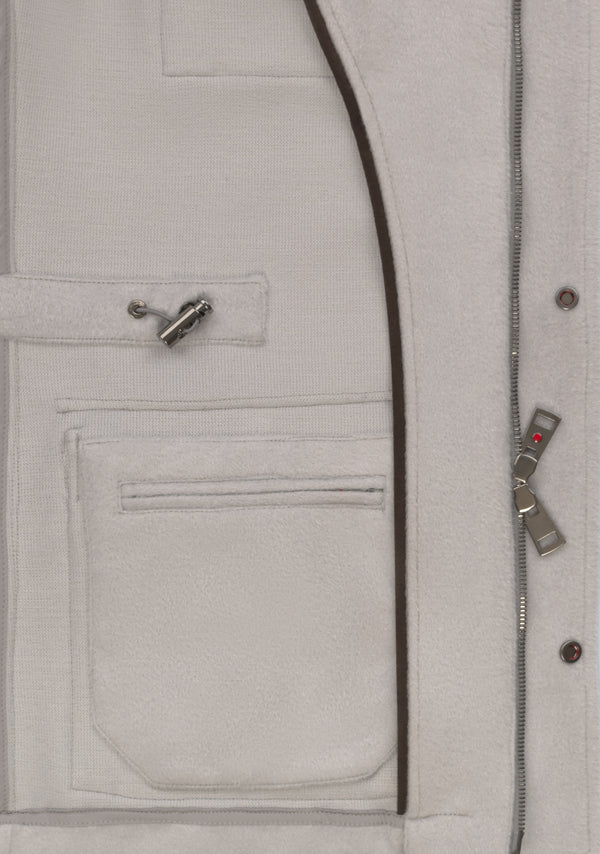 Sartorio Ash Grey Blended Wool Winter Jacket Kired Collaboration