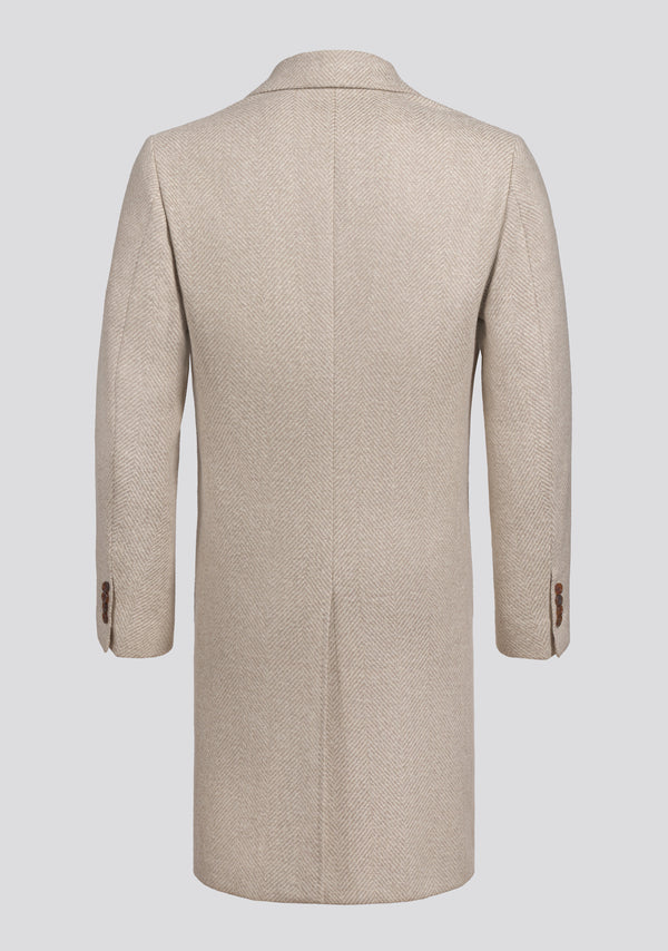Sartorio Beige Wool And Alpaca Double Breast Winter Coat