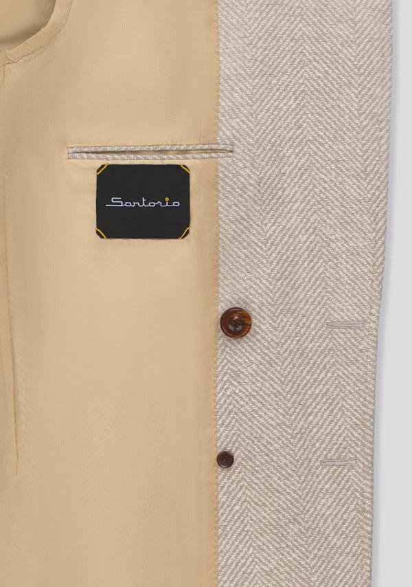 Sartorio Beige Wool And Alpaca Double Breast Winter Coat