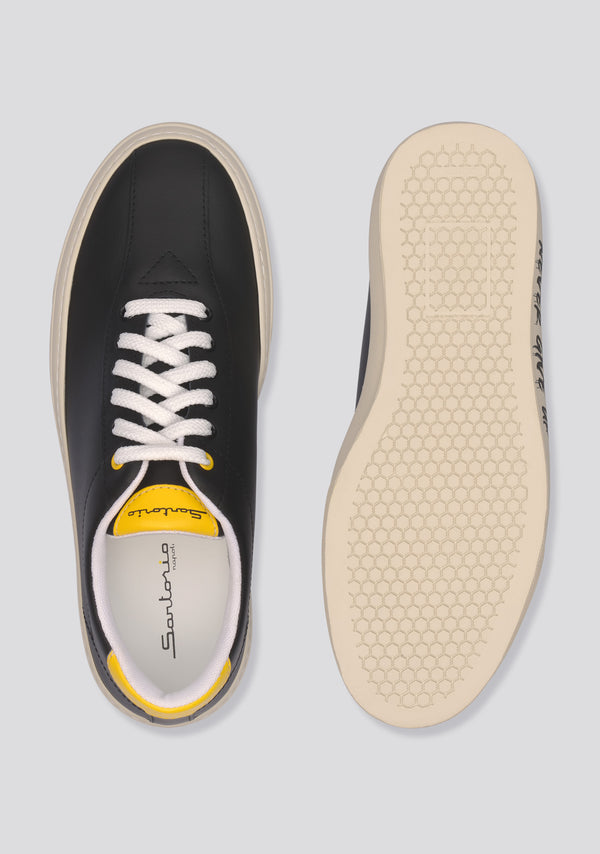 Sartorio Black Calfskin Leather Sneakers “Never Give Up”