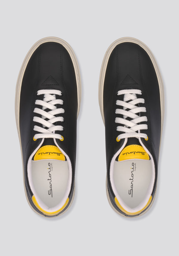 Sartorio Black Calfskin Leather Sneakers “Never Give Up”
