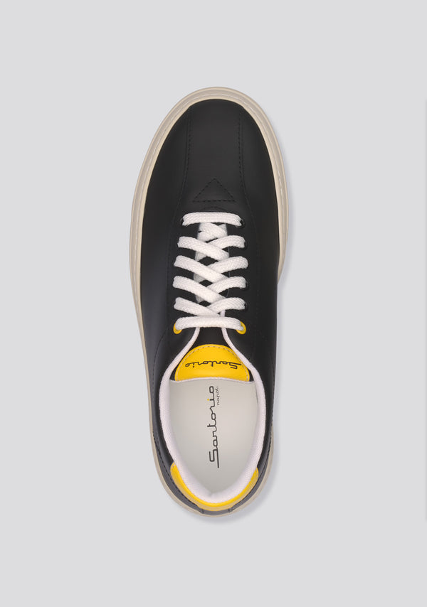 Sartorio Black Calfskin Leather Sneakers “Never Give Up”