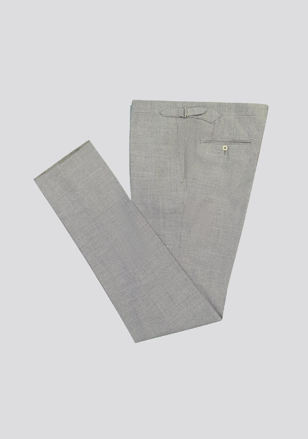 sartorio City Grey Wool Trousers with Side Adjusters