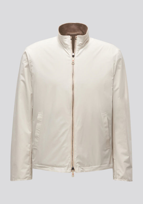 Sartorio Double Faced Beige Cashmere And Nylon Jacket Kired Collaboration