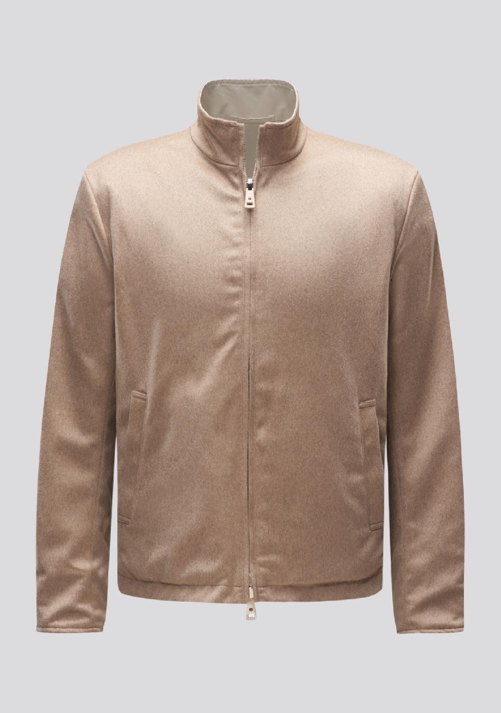sartorio Double faced Beige Cashmere and Nylon Jacket Kired Collaboration