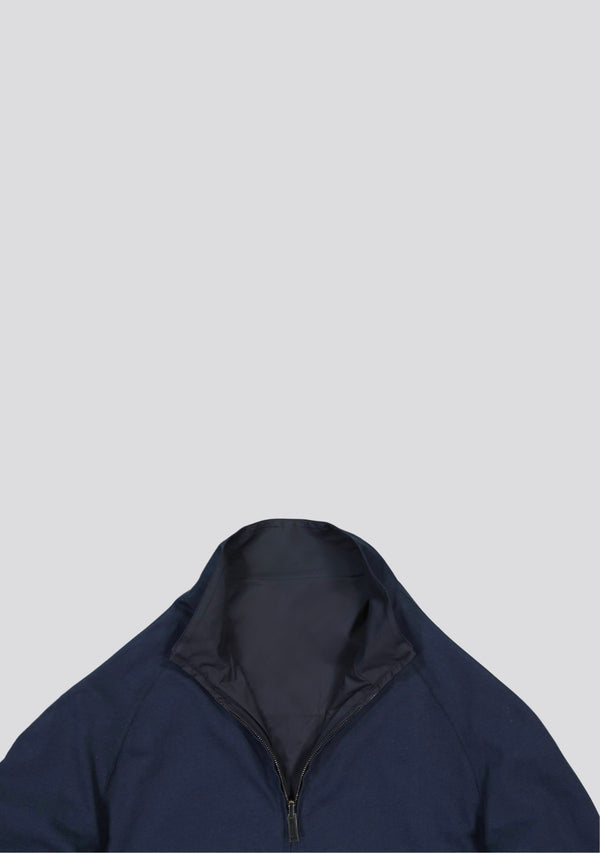 Sartorio Double Faced Cotton And Nylon Dark Blue Jacket Kired Collaboration