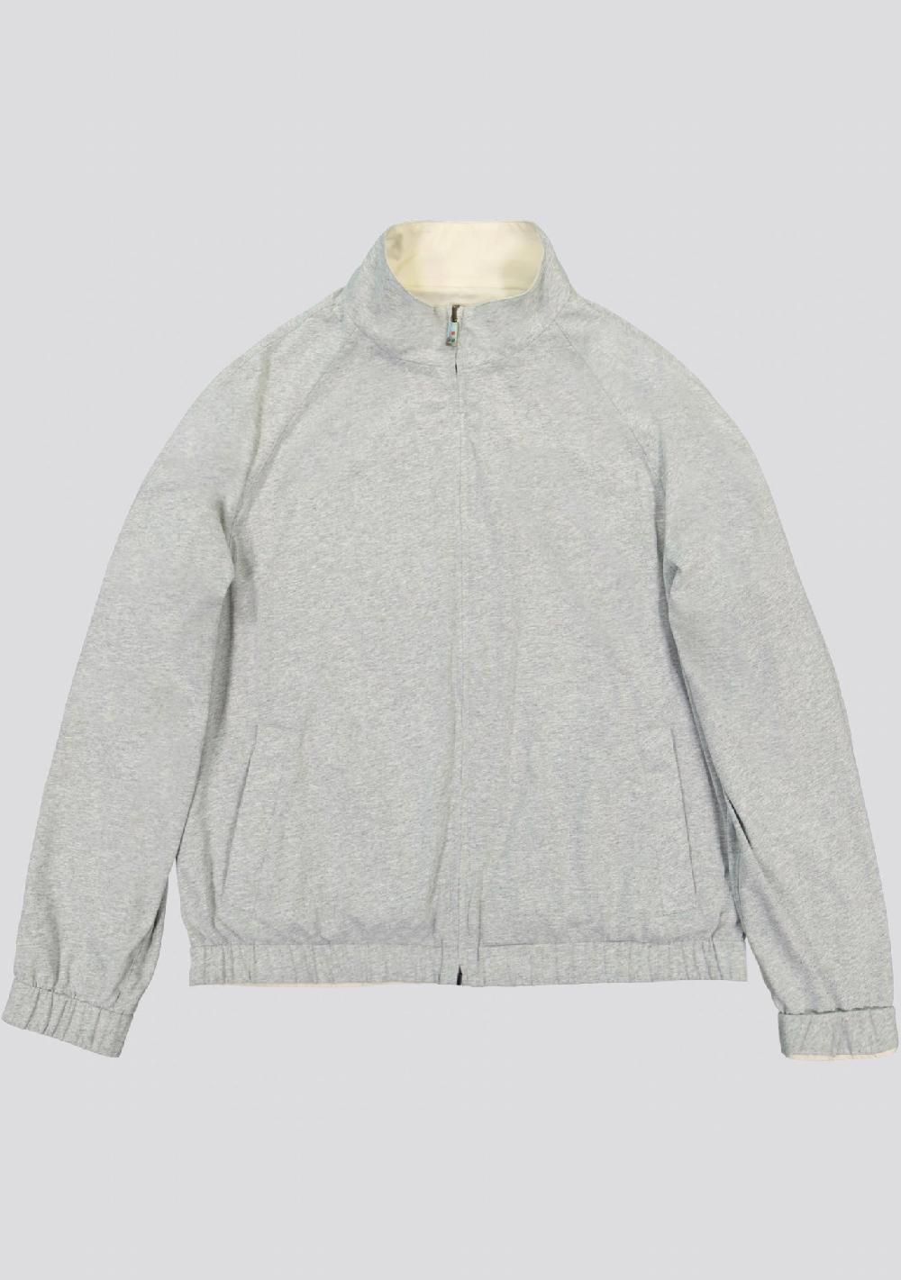 sartorio Double faced Cotton and Nylon Grey and White Jacket Kired Collaboration