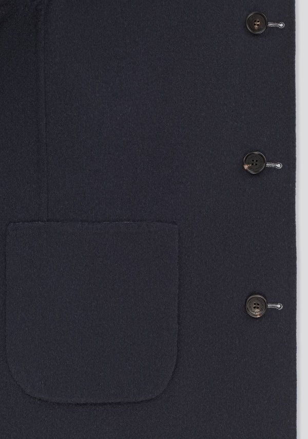 Sartorio Double Sided White And Blue Cashmere Winter Coat