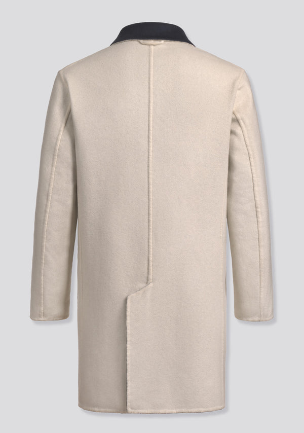 Sartorio Double Sided White And Blue Cashmere Winter Coat