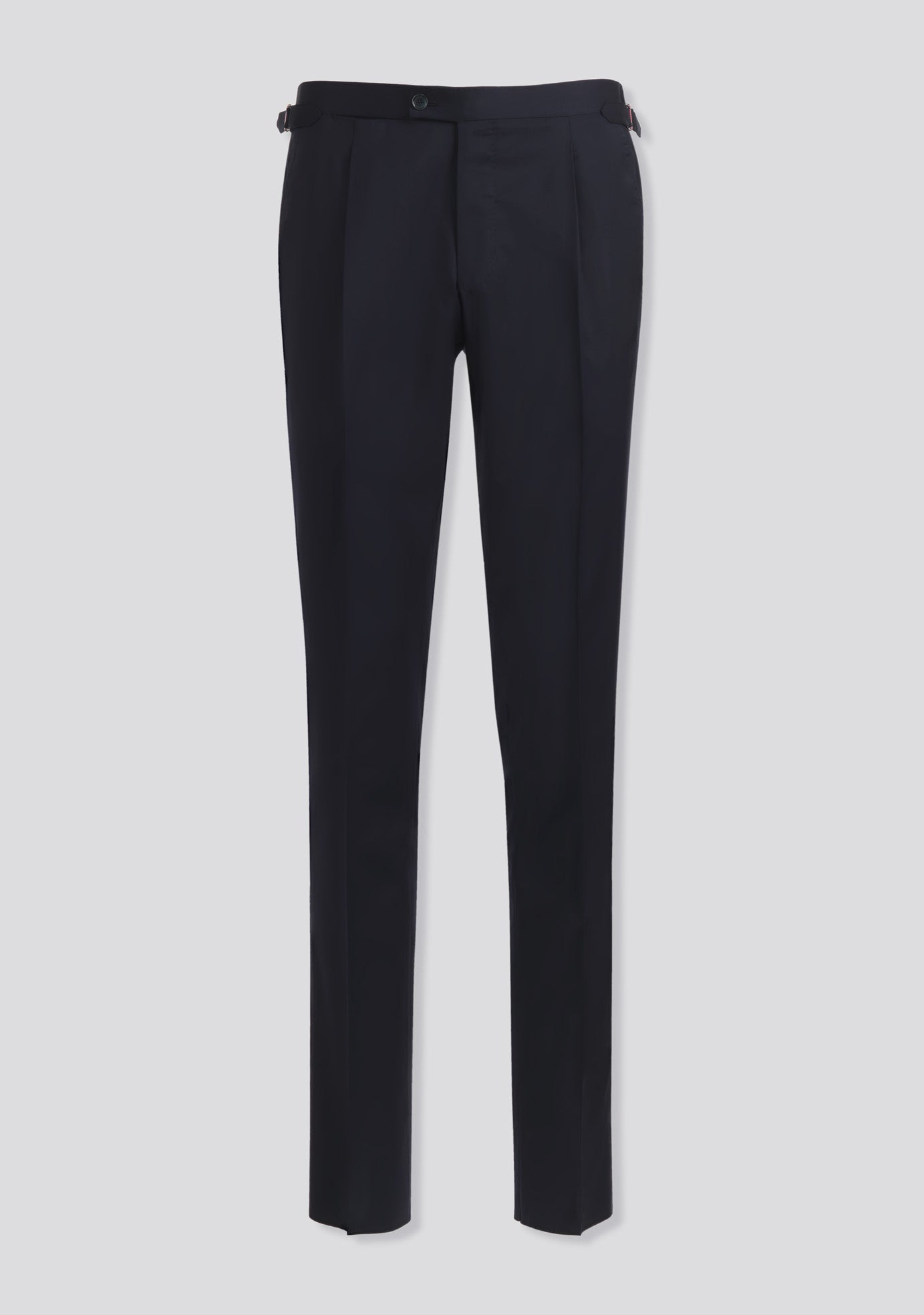 sartorio Midnight Blue Wool Trousers with Side Adjusters