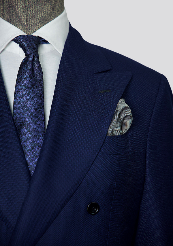 Sartorio Ocean Blue Virgin Wool Double Breasted Jacket