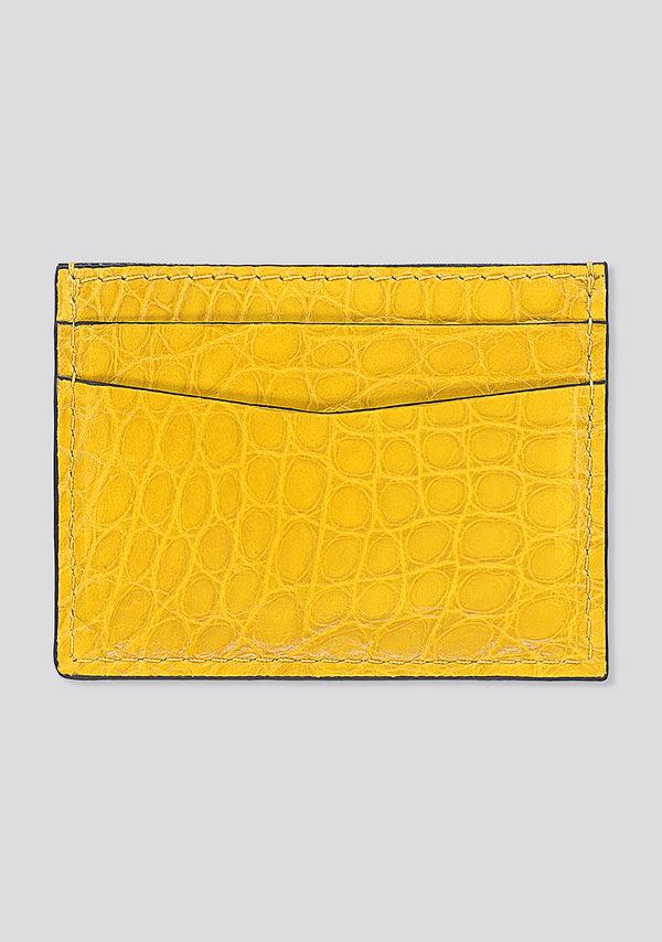 Sartorio Amalfi Yellow Croco Leather Card Holder