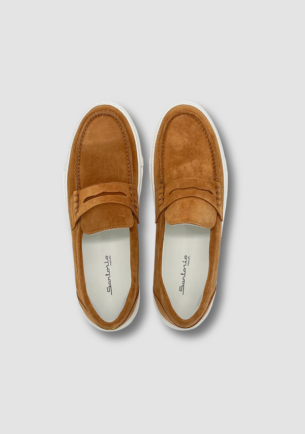 Sartorio Amber Brown Suede Loafers