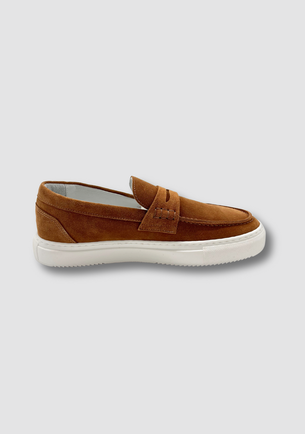Sartorio Amber Brown Suede Loafers
