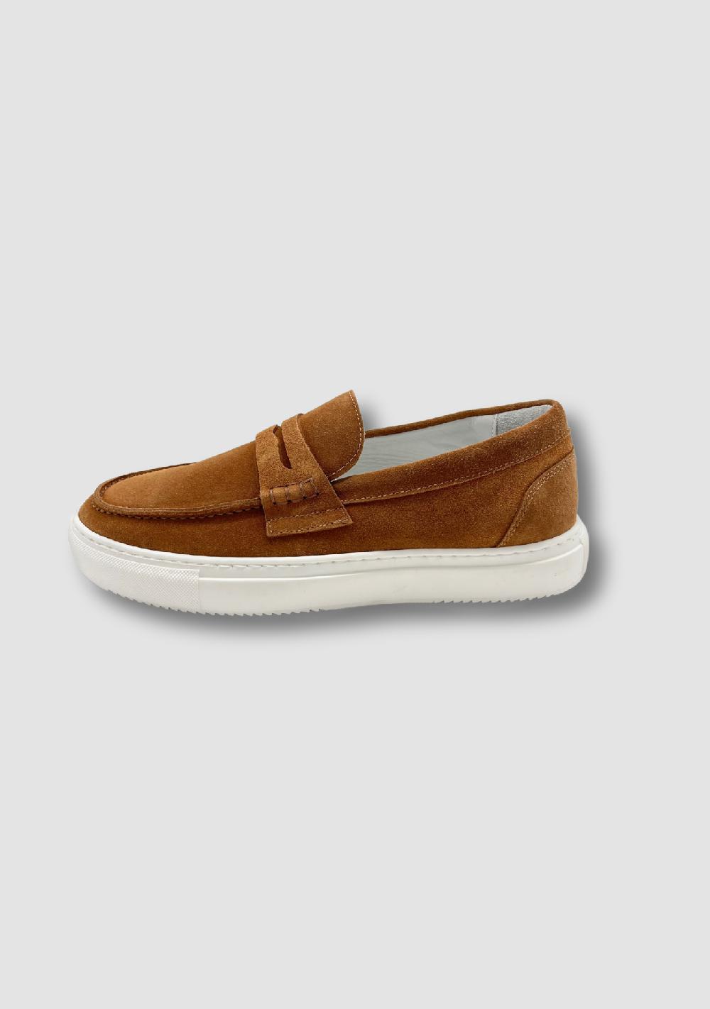 sartorio Amber Brown Suede Loafers