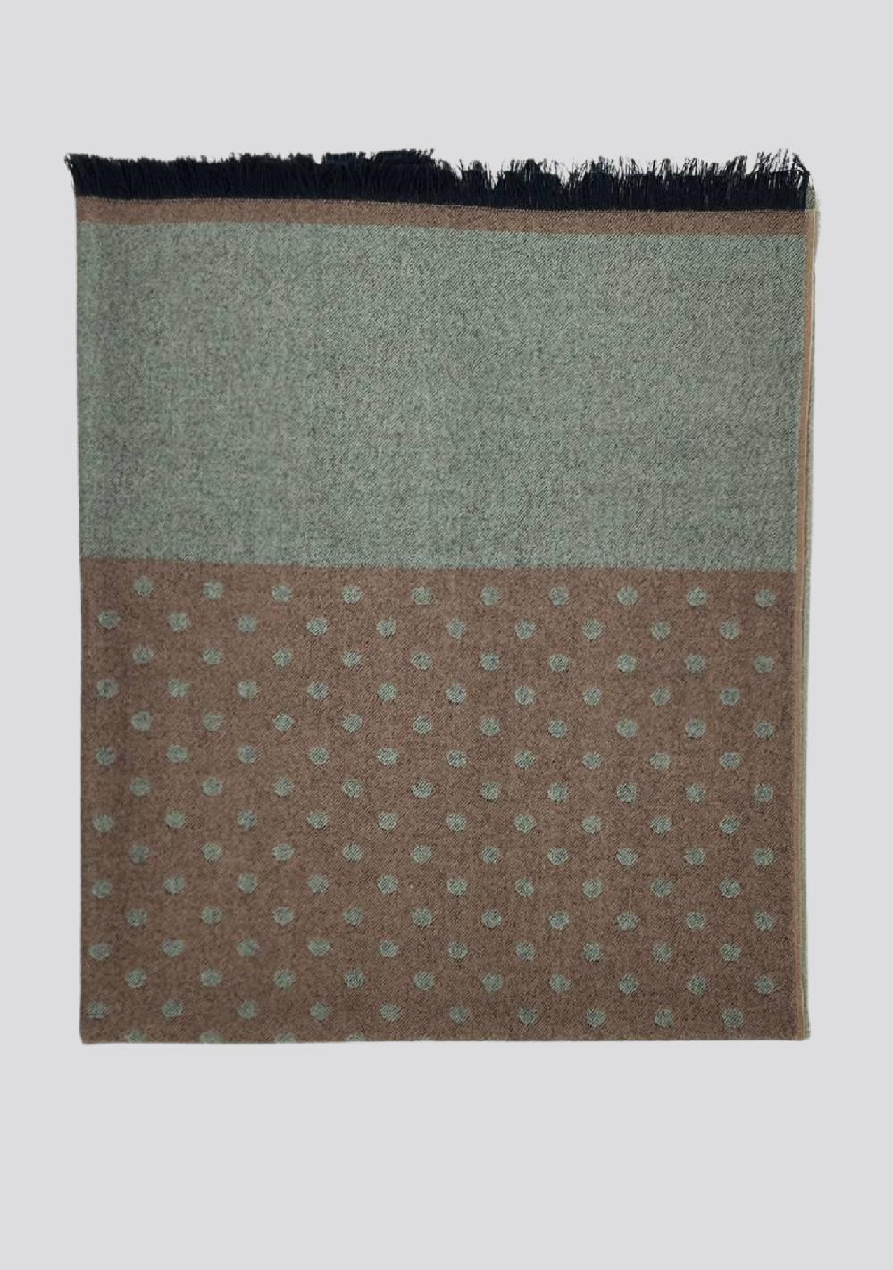 sartorio Aquamarine Patterned Wool Scarf