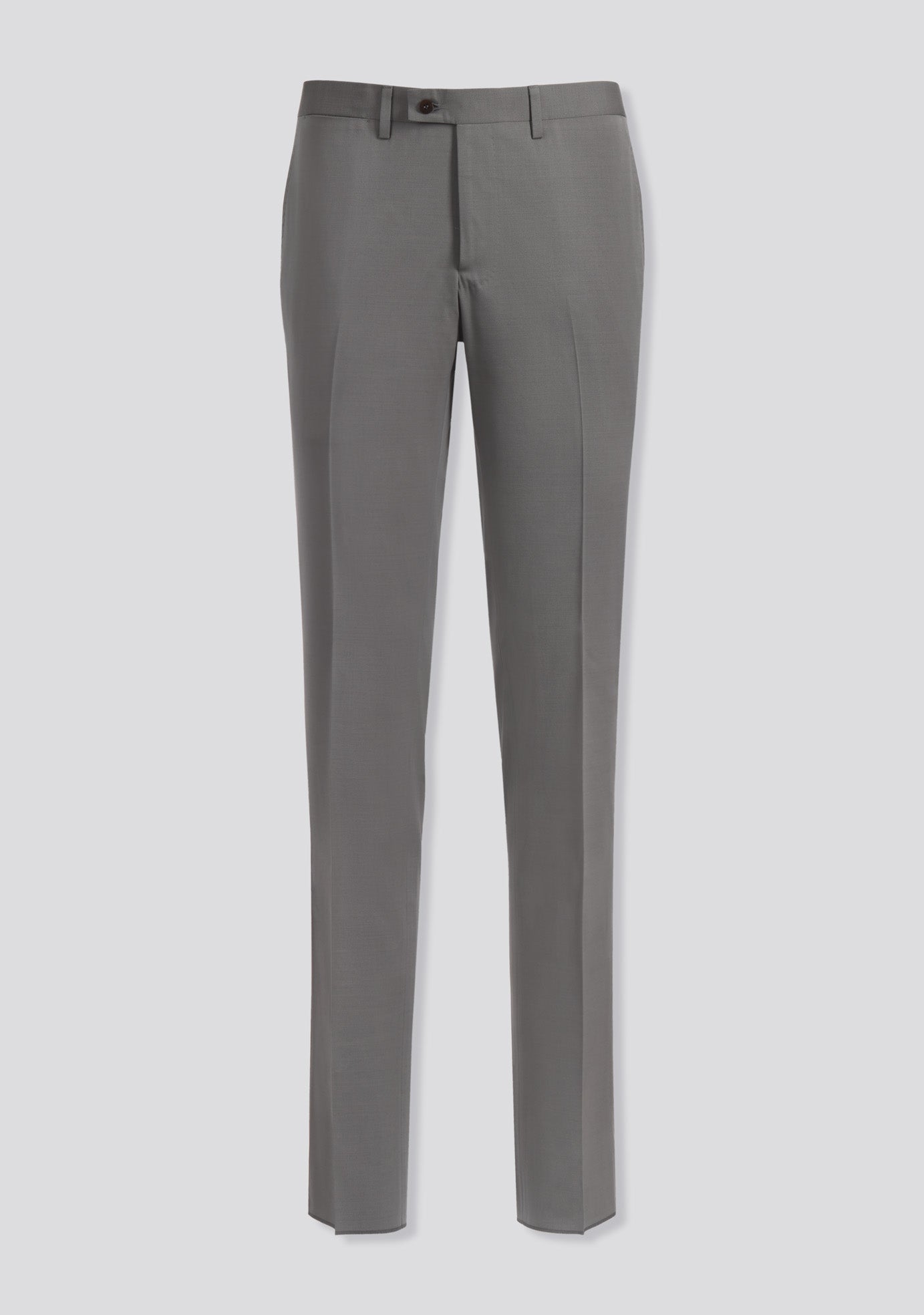 sartorio Ash Grey Cotton and Wool Trousers