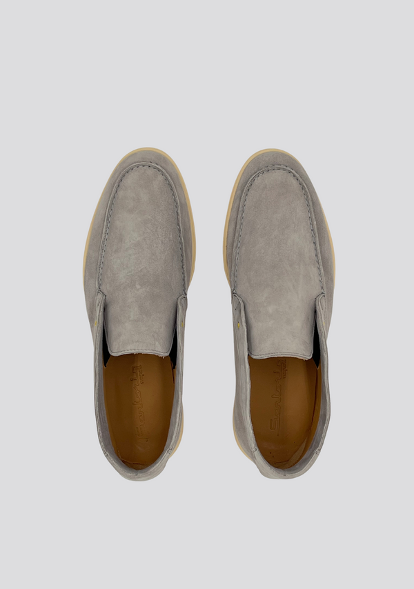 Sartorio Ash Grey High Top Leather Loafers