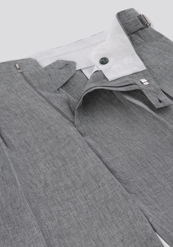 Sartorio Ash Grey Linen Shorts