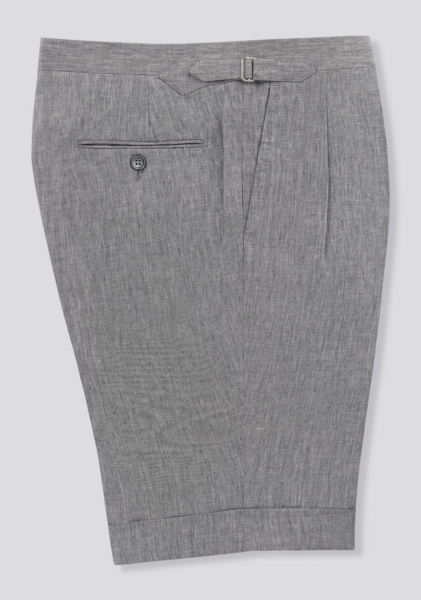 Sartorio Ash Grey Linen Shorts