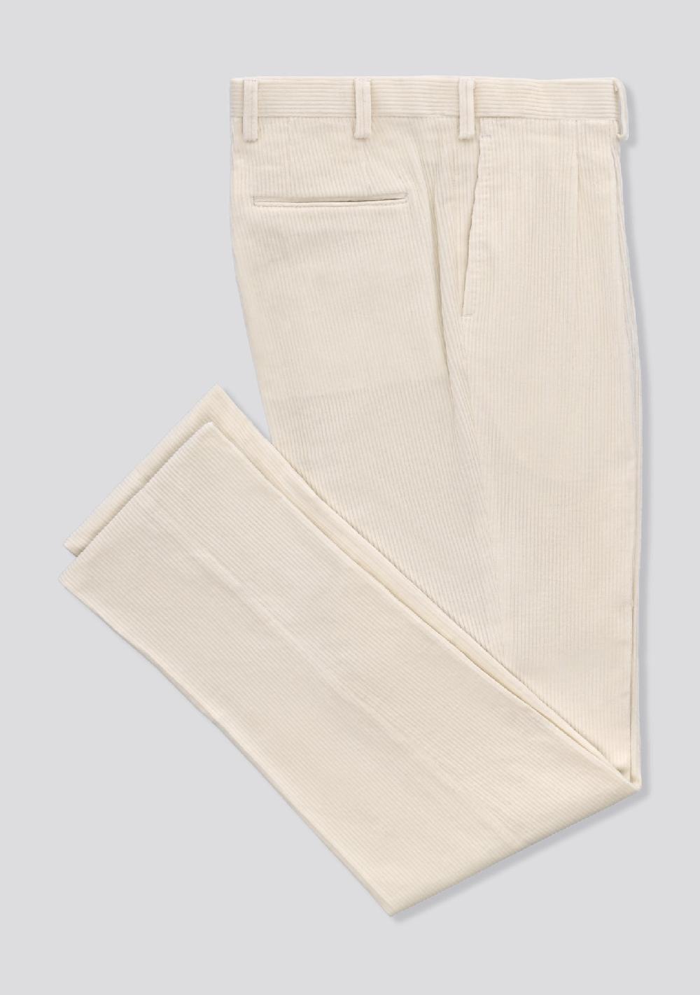 sartorio Beige Cotton and Cashmere Trousers
