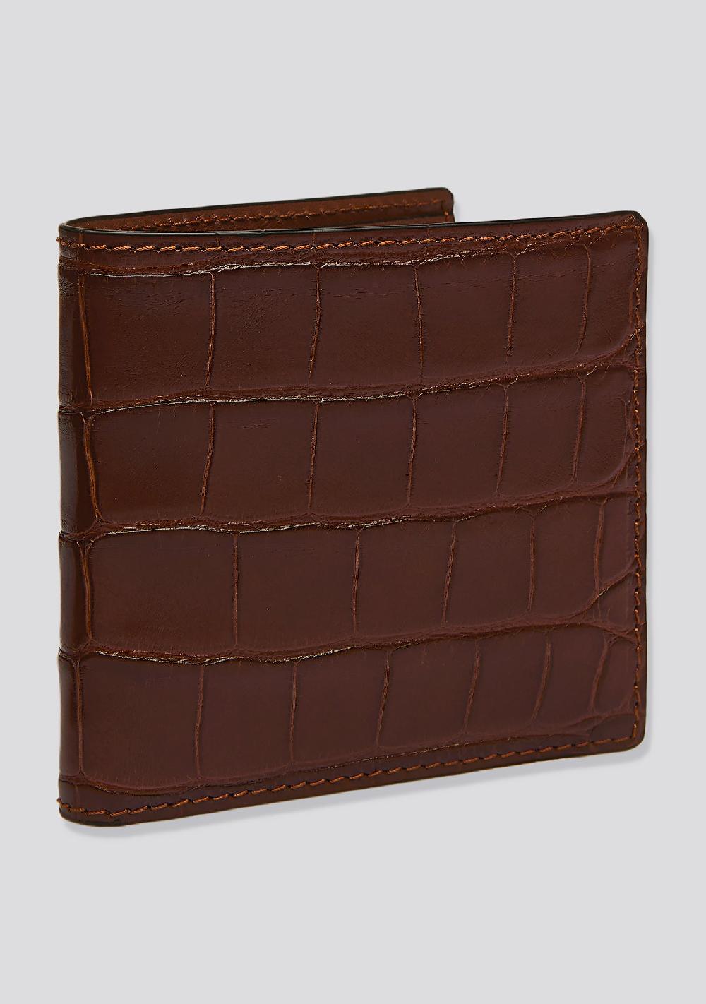 sartorio Brown Crocodile Leather Wallet