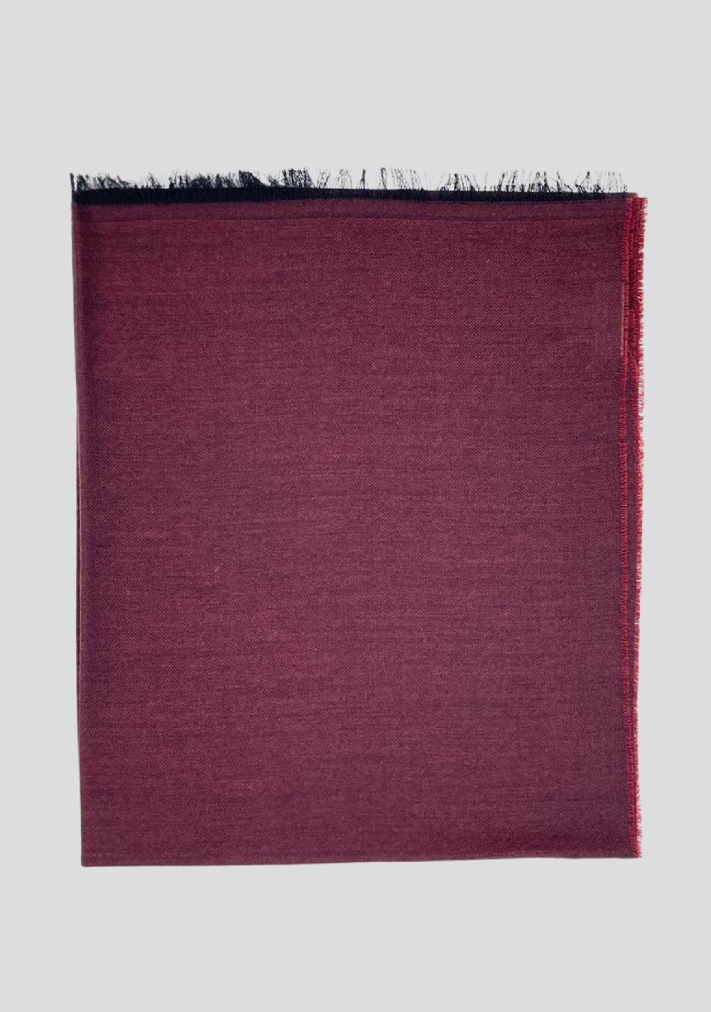 sartorio Burgundy Wool and Silk Scarf