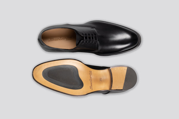 Sartorio Classic Black Oxford Calfskin Shoes