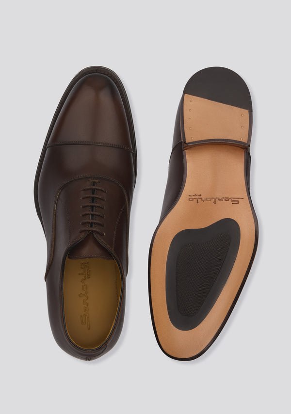Sartorio Classic Brown Oxford Calfskin Shoes