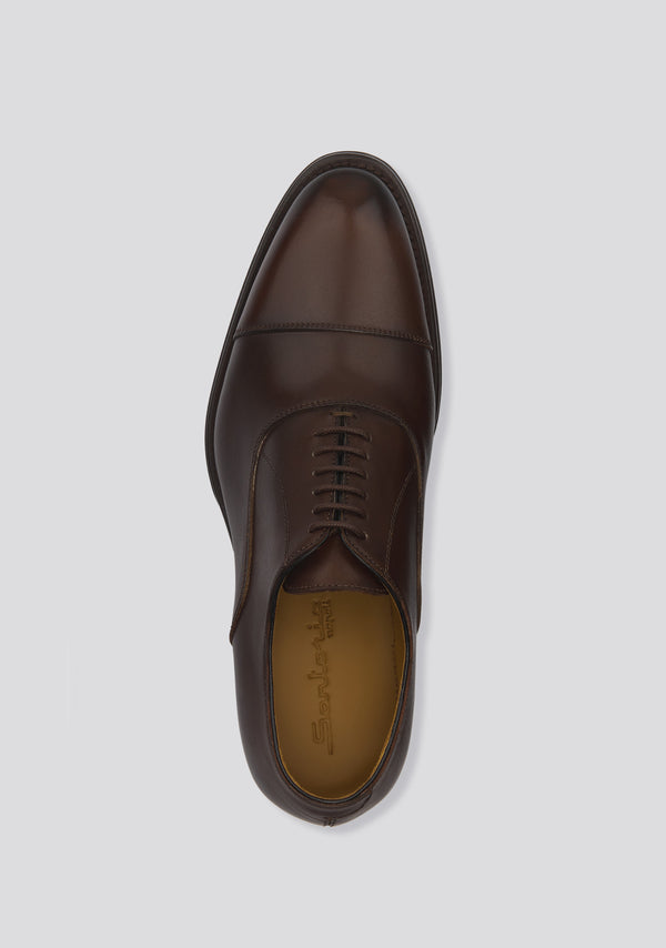 Sartorio Classic Brown Oxford Calfskin Shoes