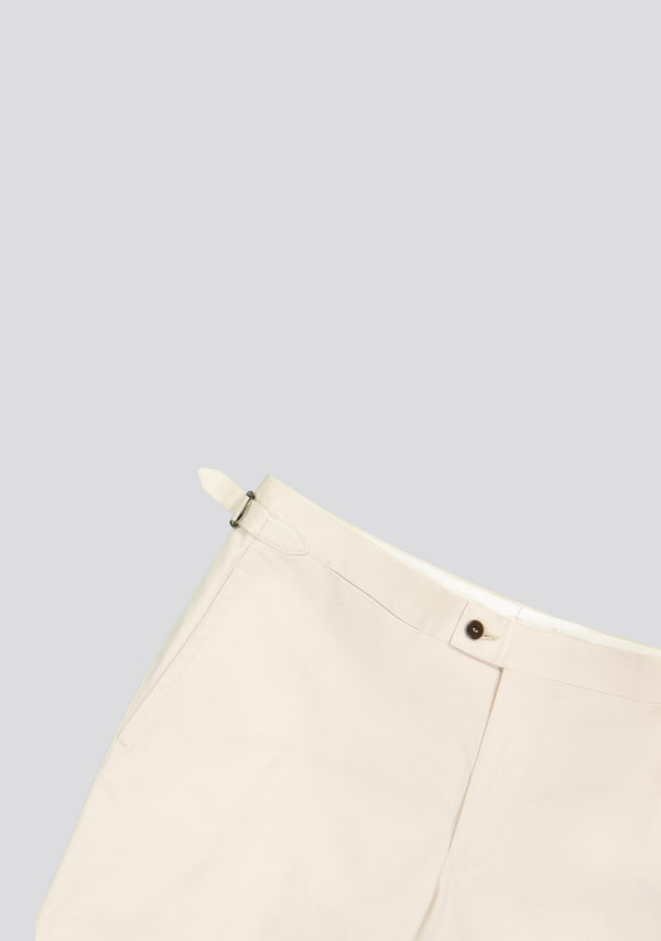 Sartorio Cream White Cotton Shorts