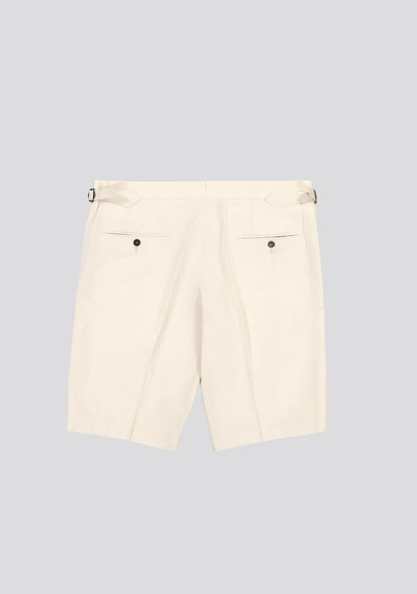 Sartorio Cream White Cotton Shorts