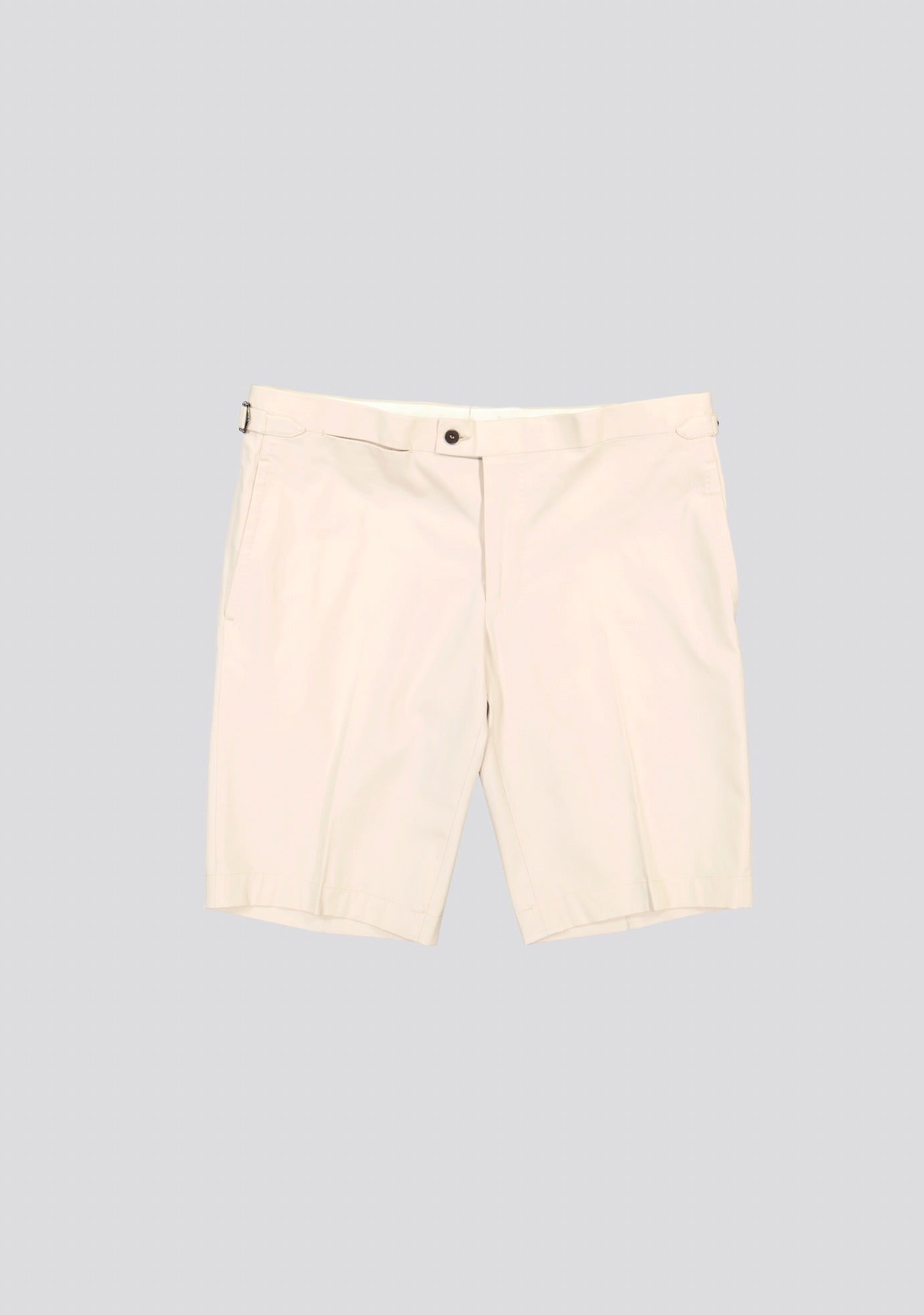 sartorio Cream White Cotton Shorts