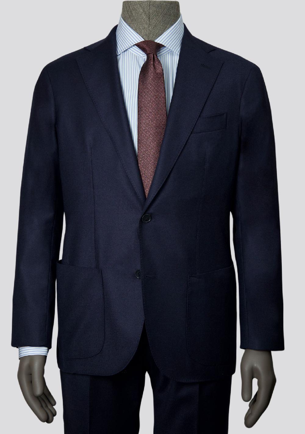 sartorio Dark Blue Casual Wool Suit