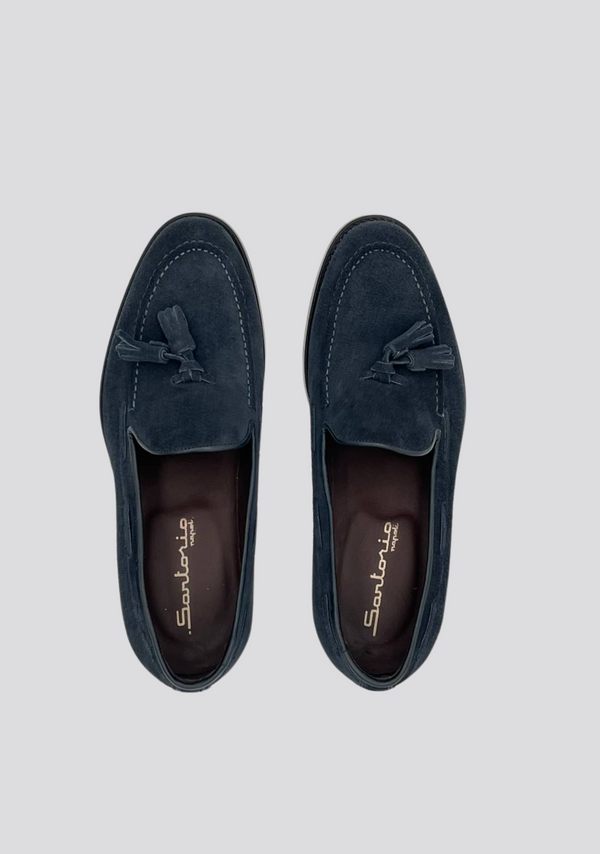 Sartorio Dark Blue Tassel Loafers