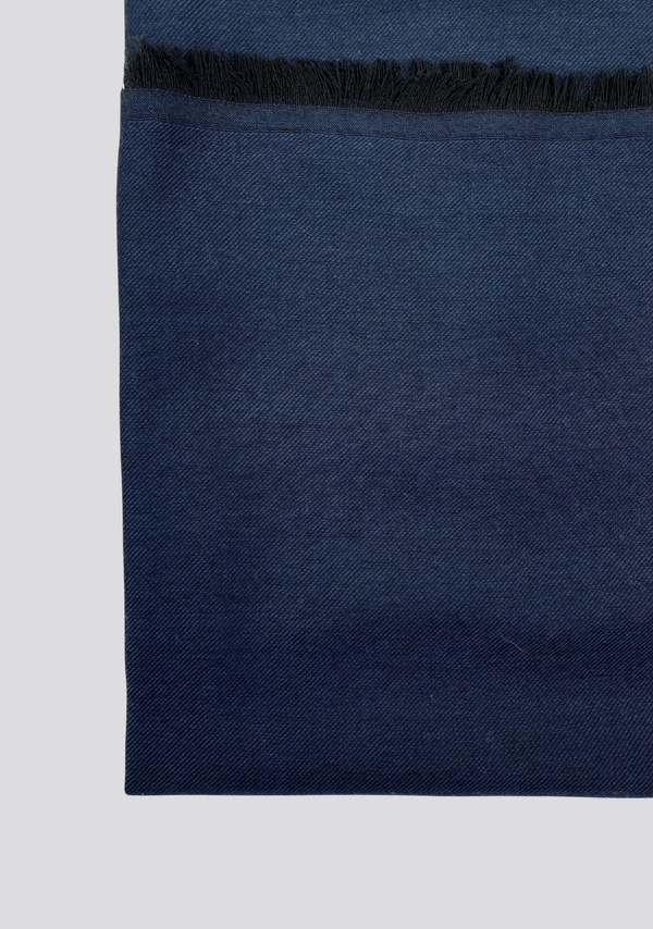 Sartorio Dark Blue Wool Scarf