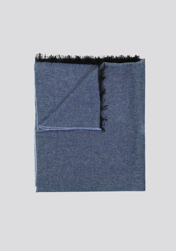 Sartorio Dark Blue Wool Scarf