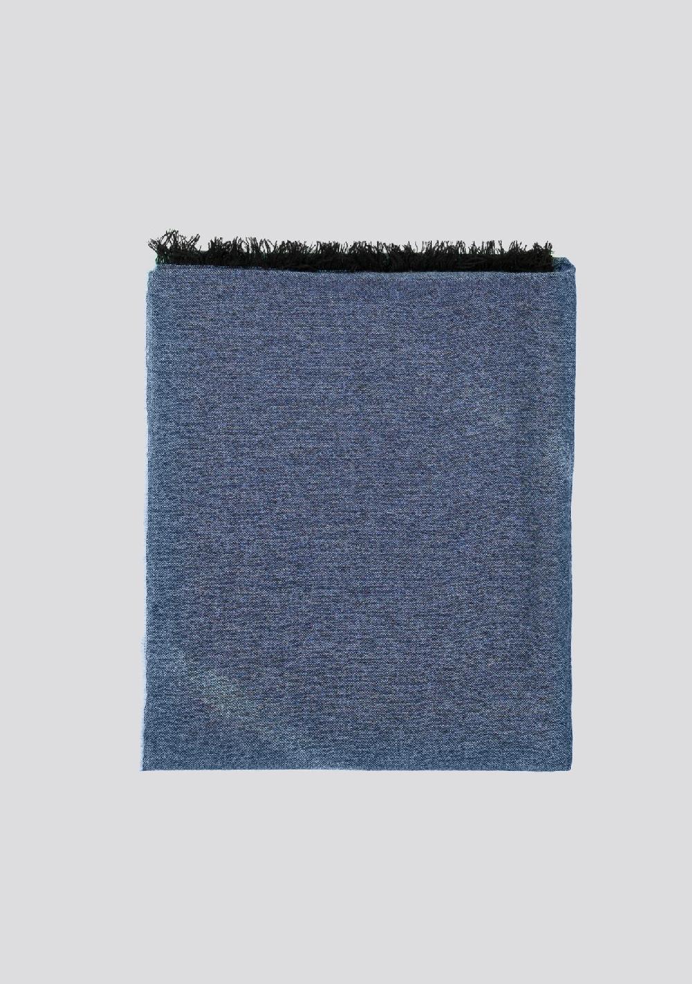 sartorio Dark Blue Wool Scarf