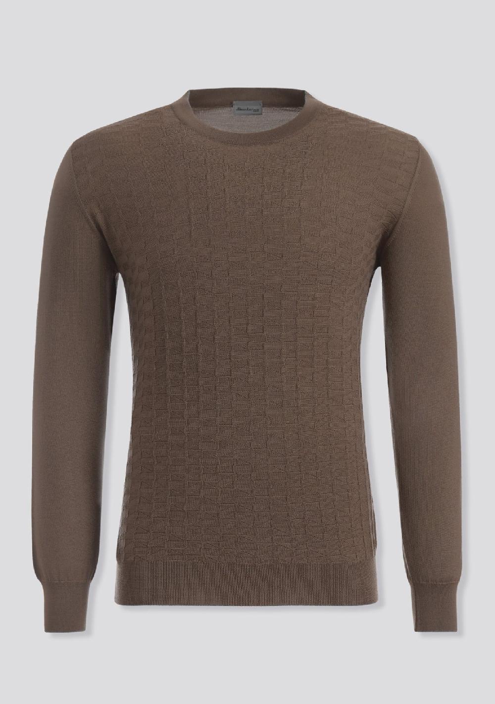 sartorio Earth Brown Wool Pullover