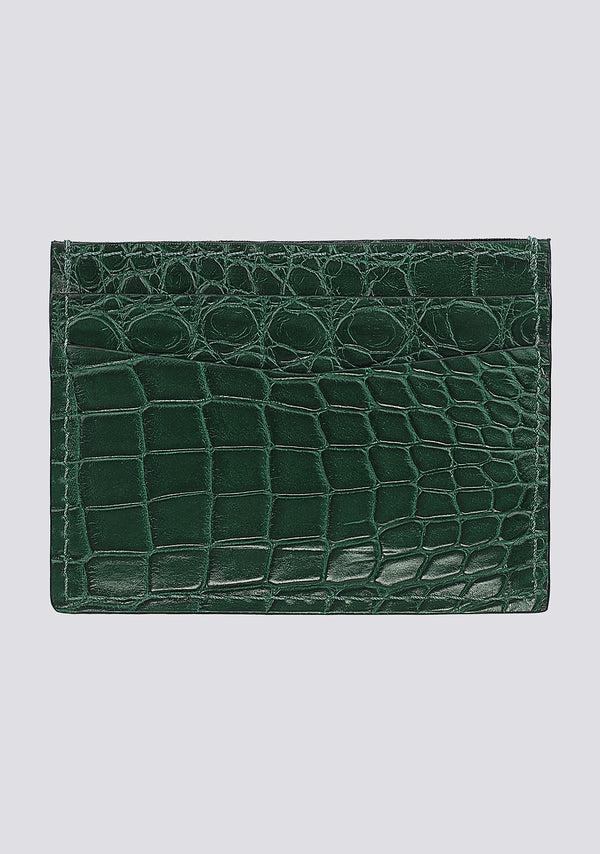 Sartorio Emerald Green Croco Leather Card Holder