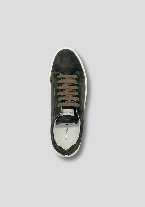 Sartorio Forest Green Suede Sneakers