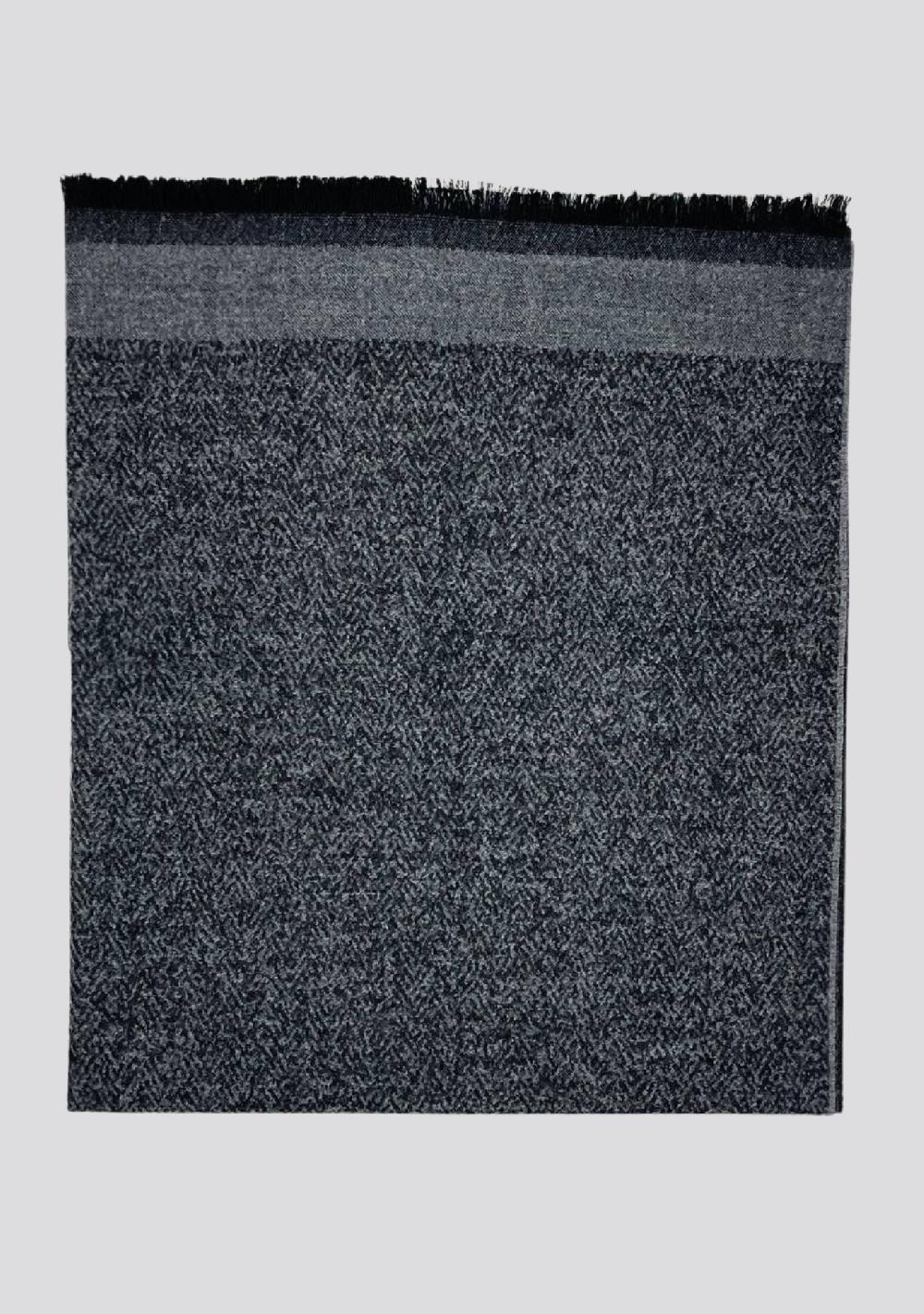 sartorio Gray Patterned Cashmere Scarf