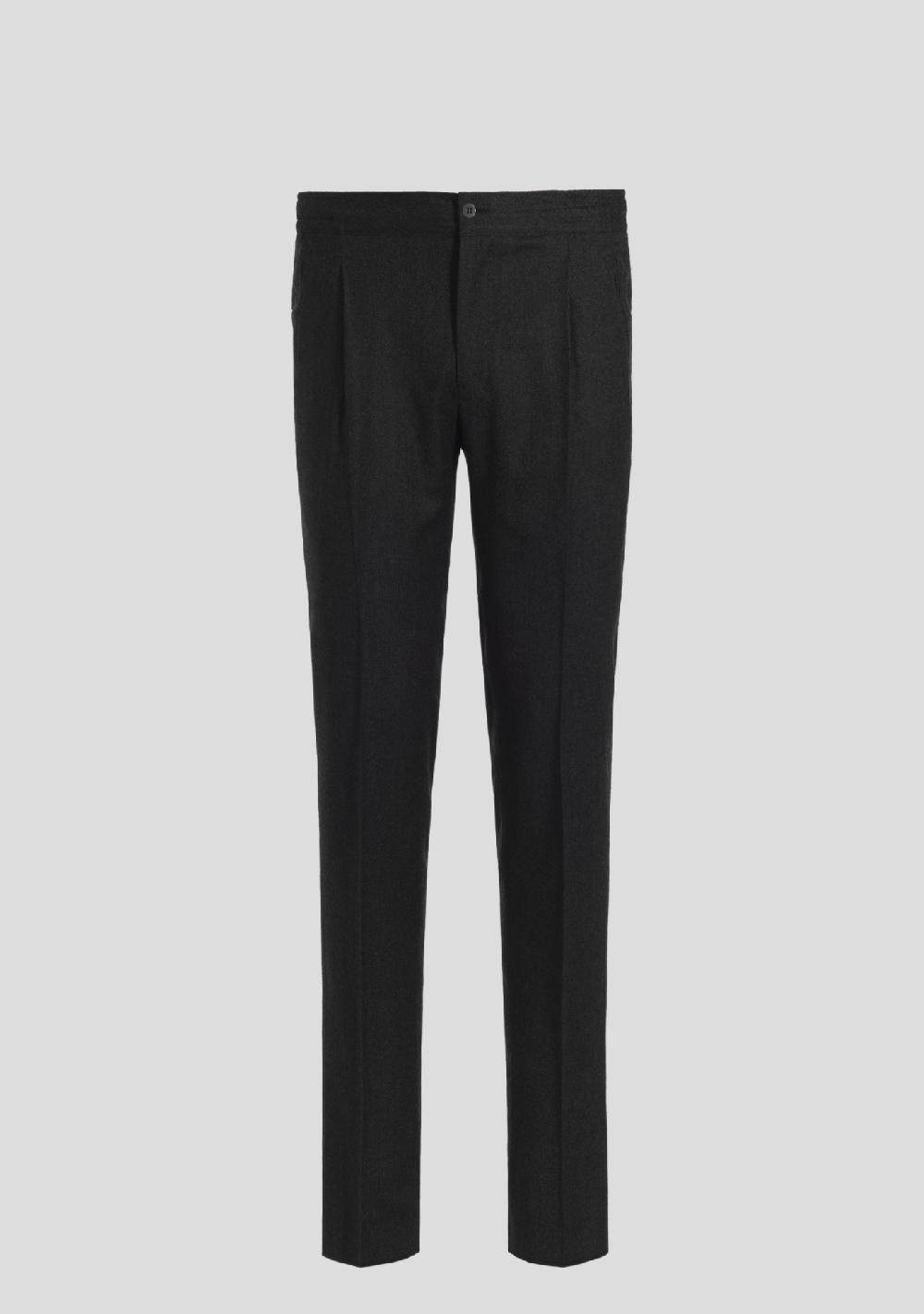 sartorio Grey Flannel Drawstring Trousers