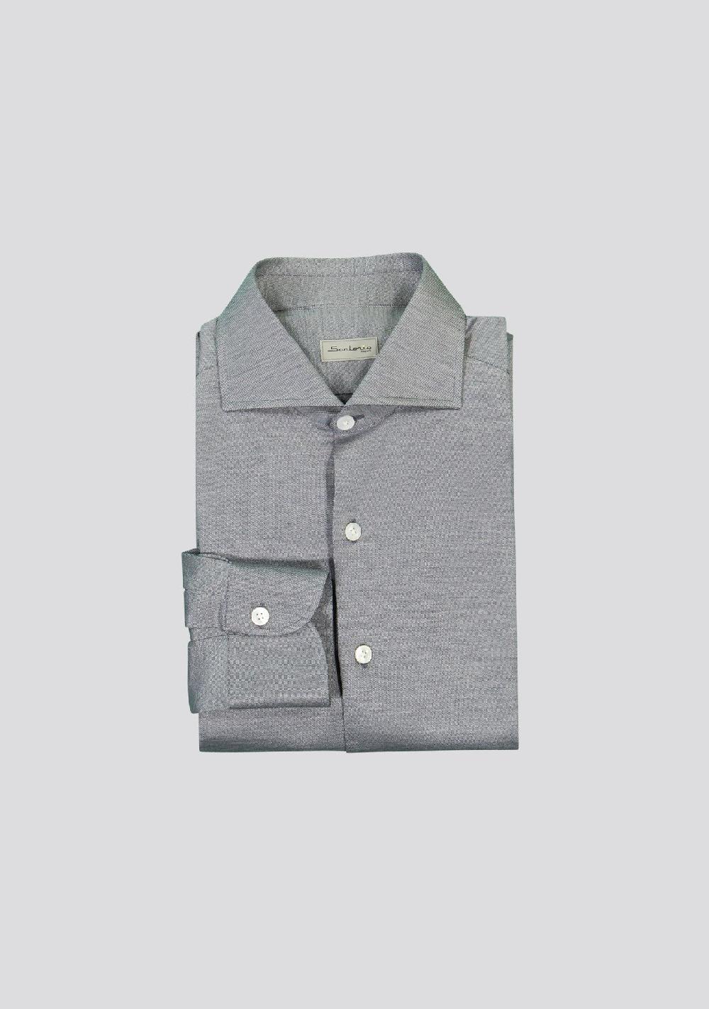 sartorio Grey Jersey Cotton Shirt