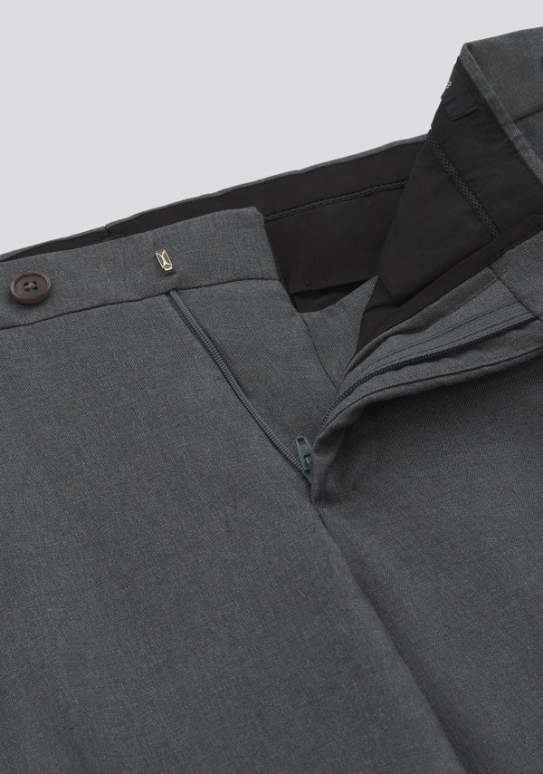 Sartorio Grey Wool Trousers With Side Adjusters