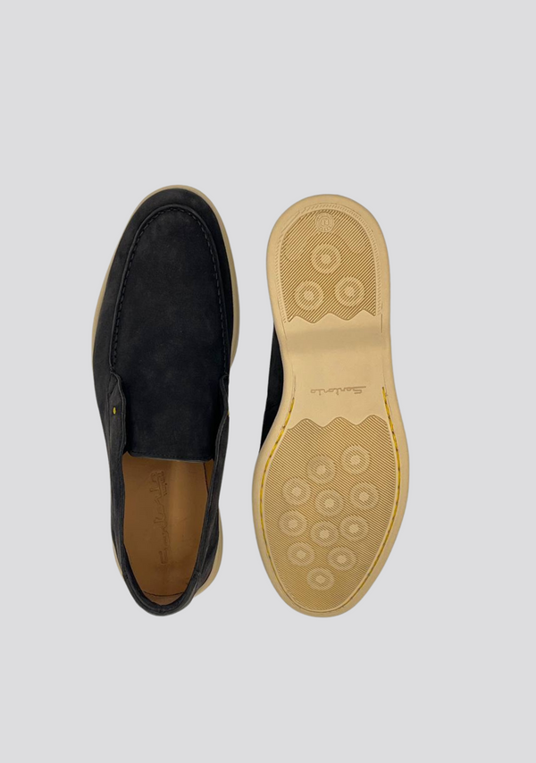 Sartorio High Top Calfskin Leather Black Loafers