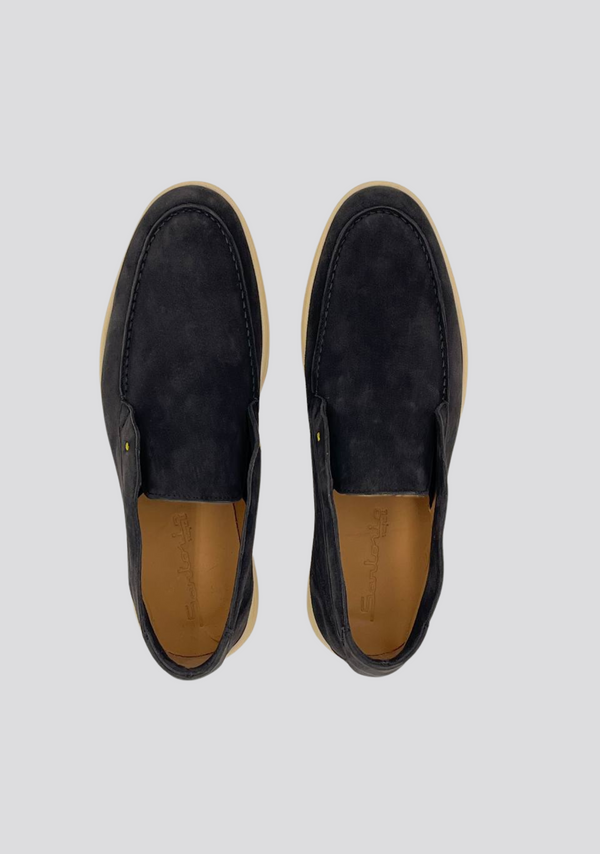 Sartorio High Top Calfskin Leather Black Loafers