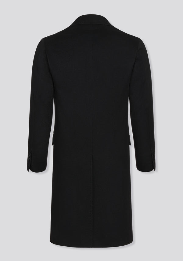 Sartorio Jet Black Cashmere Winter Overcoat