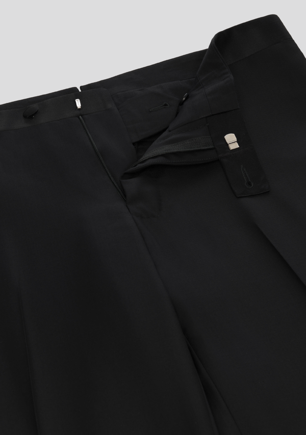 Sartorio Jet Black Tuxedo Trousers