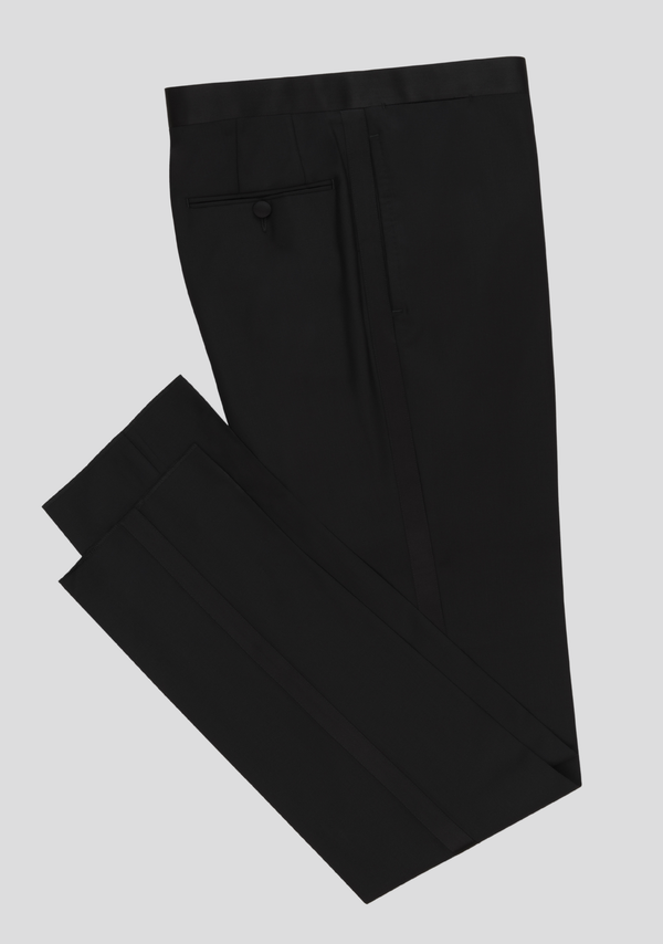 Sartorio Jet Black Tuxedo Trousers